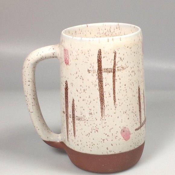 Walter Roche pottery Mid Century Modern mug Abstra - Picture 1 of 8